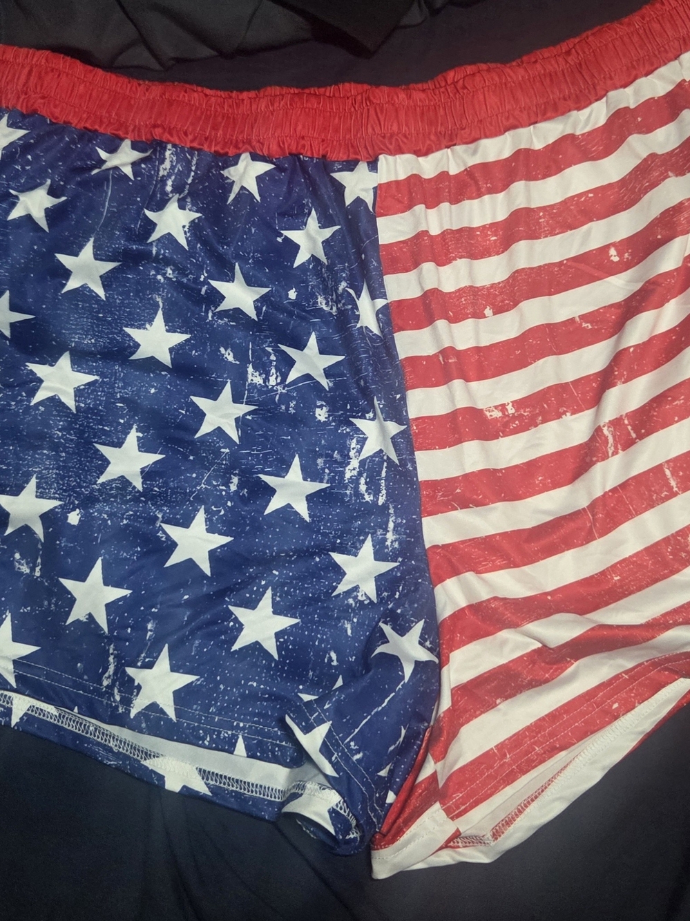SHEIN Red, White & Blue Stars and Stripes Athletic Shorts